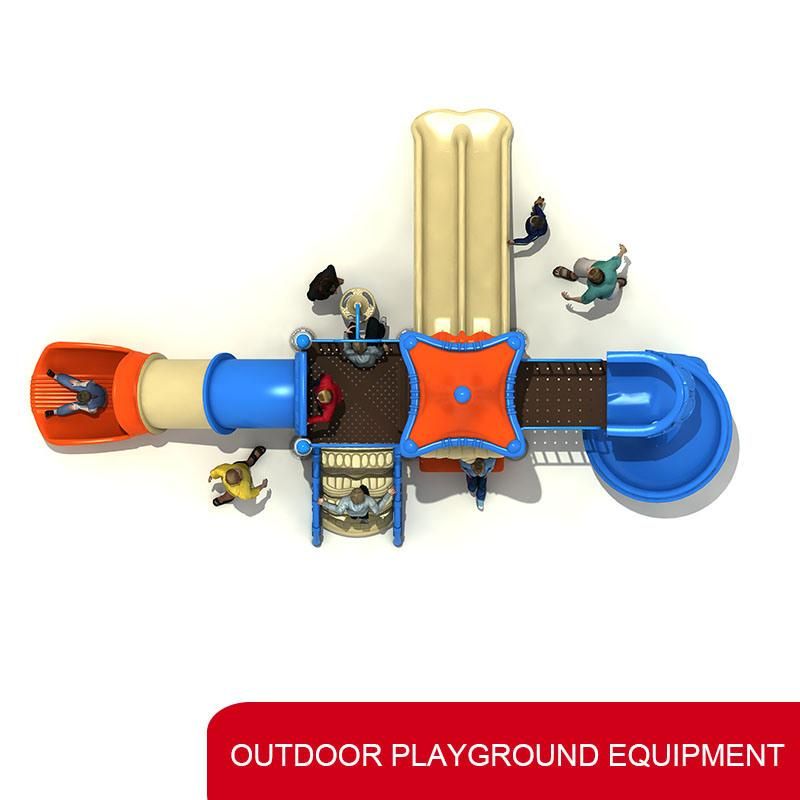 2022 Kindergarten Outdoor Plastic Playground Equipment Set with Slide for Children