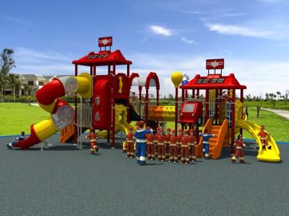 New Outdoor Fire Man Collection Kids Park Playground Slide