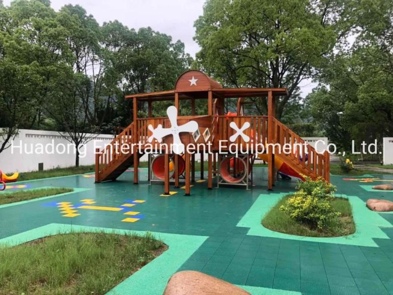 Multi-Function Kids Climbing Outdoor/Indoor Playground Slide Equipment Wooden Series