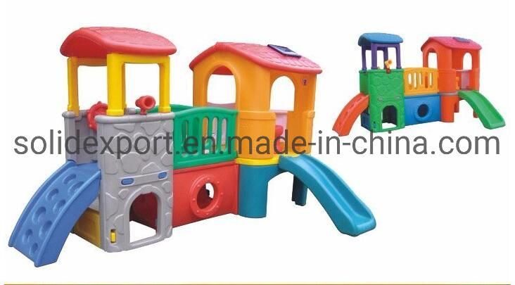 Children Play Center Two Story Outdoor Plastic Slide