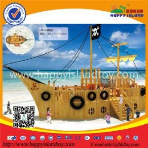 Outdoor Playground Equipment Wooden Pirate Ship Playground for Park
