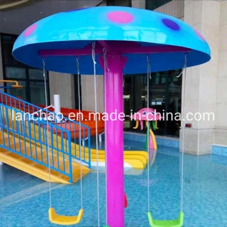 Aqua Park Spray Water Mushroom with Swing for Children Playground