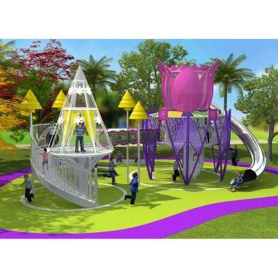 Children&prime;s Popular Indoor Amusement Park Equipment Luminous Outdoor Playground Sports Slide Park