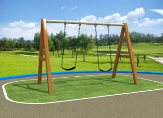 Playground Set Outdoor Wooden Swing
