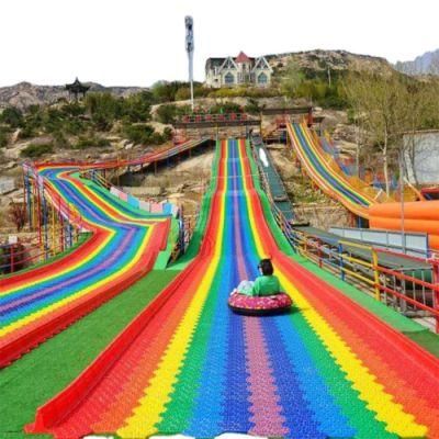 New Product Build Park Amusement Equipment Rainbow Dry Slide Playgrounds Outdoor
