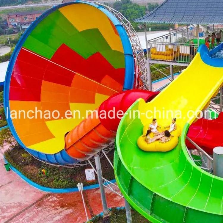 Outdoor Giant Trumpet Water Slide for Aqua Park