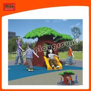 Small Playground Equipment Tree House Plastic Slide for Kids