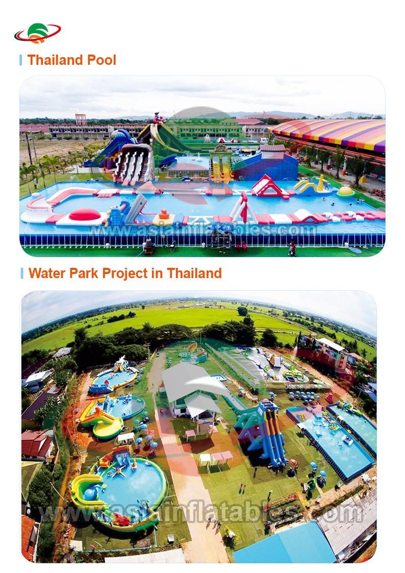 Outdoor Inflatable Water Slide Inflatable Pool Water Amusement Park