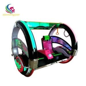 Outdoor Amusement Games Electric Car Orange Happy Car Battery Car