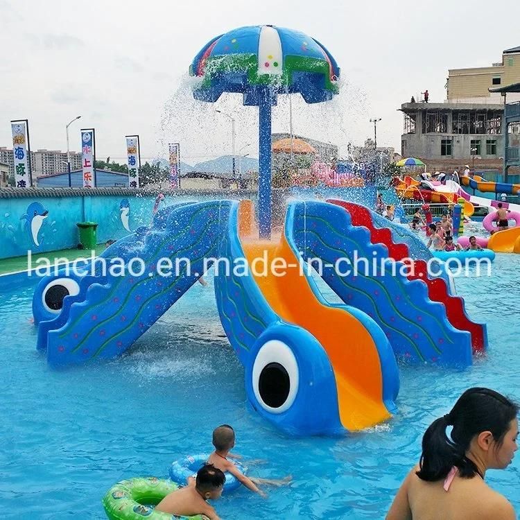 Small Fiberglass Spray Water Slide for Theme Aqua Park