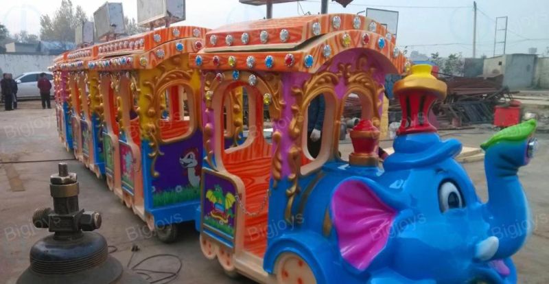 Kids Electric Amusement Train Rides, Luxury Train for Kids/Elephant Electric Track Train for Sale (BJ-ET18)