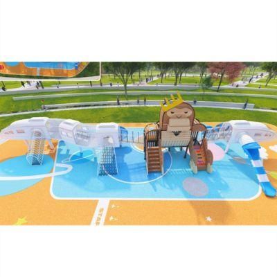 New Outdoor Kids Playground Equipment Park Climbing Slide Combination Yq69