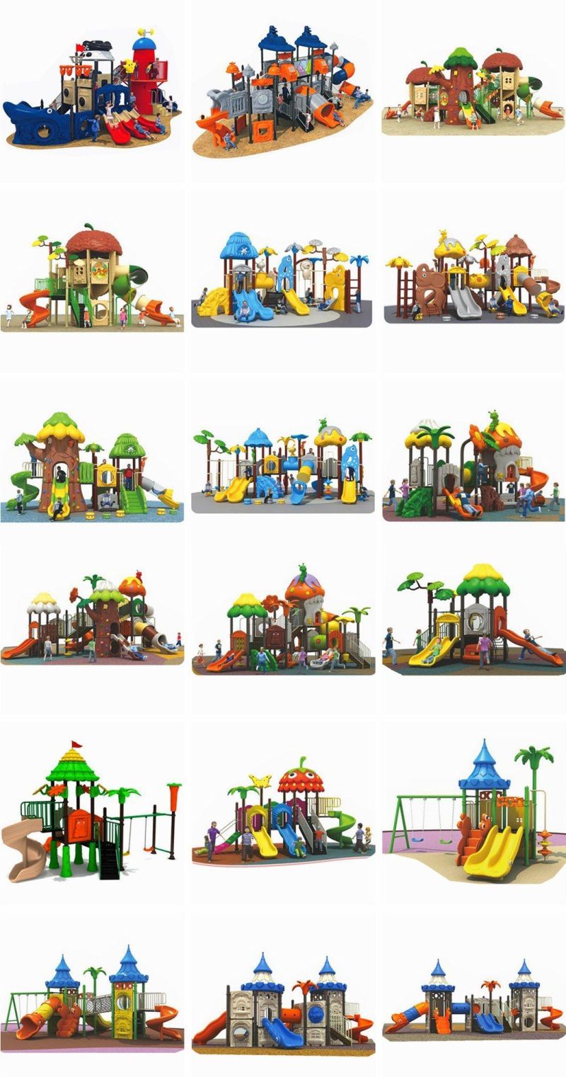 Customized Outdoor Children′s Amusement Park Plastic Slide Playground Equipment Set