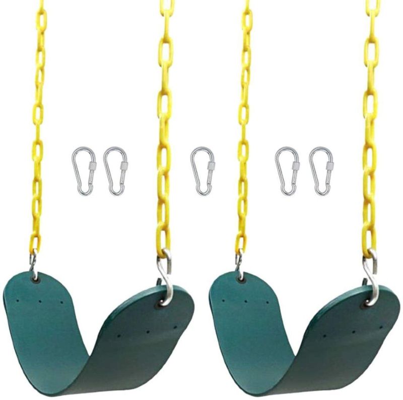 En71 Plastic Coated Steel Chain Slide Swing Seat