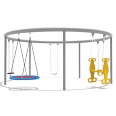 Park Outdoor Playground Round Multiplayer Swing Kids Amusement Park Equipment