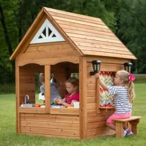 Outdoor Natural Wood Children Furniture Wooden Barn Playhouse for Kids