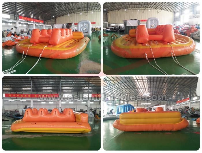 Inflatable Towable Banana Slider Flying Floating Water Bike Pedal Boat for 9 Riders