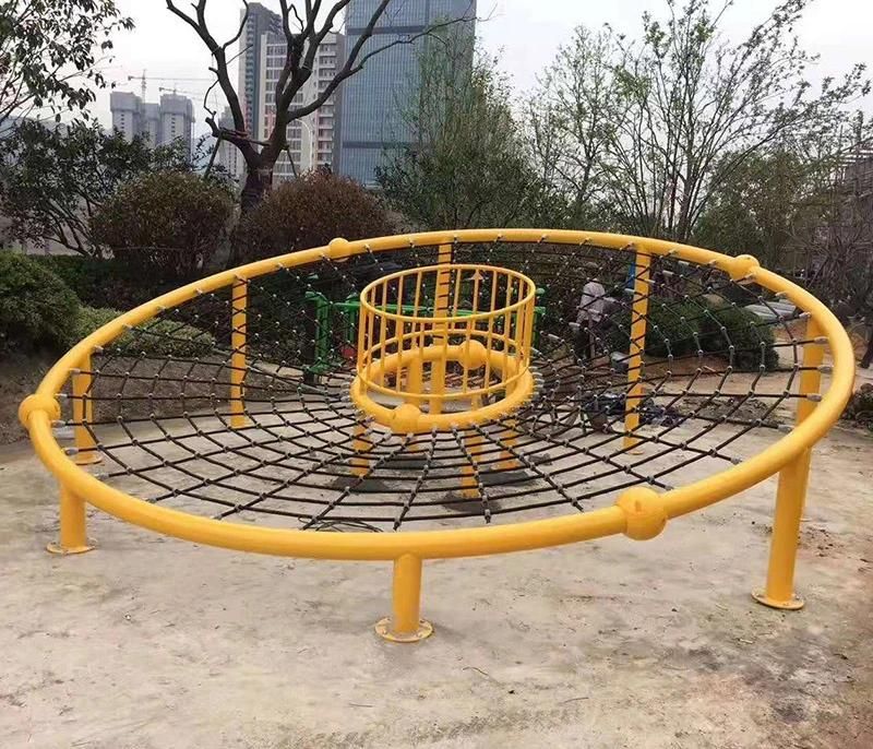 New Design Plastic Slide Combines Wood Outdoor Playground