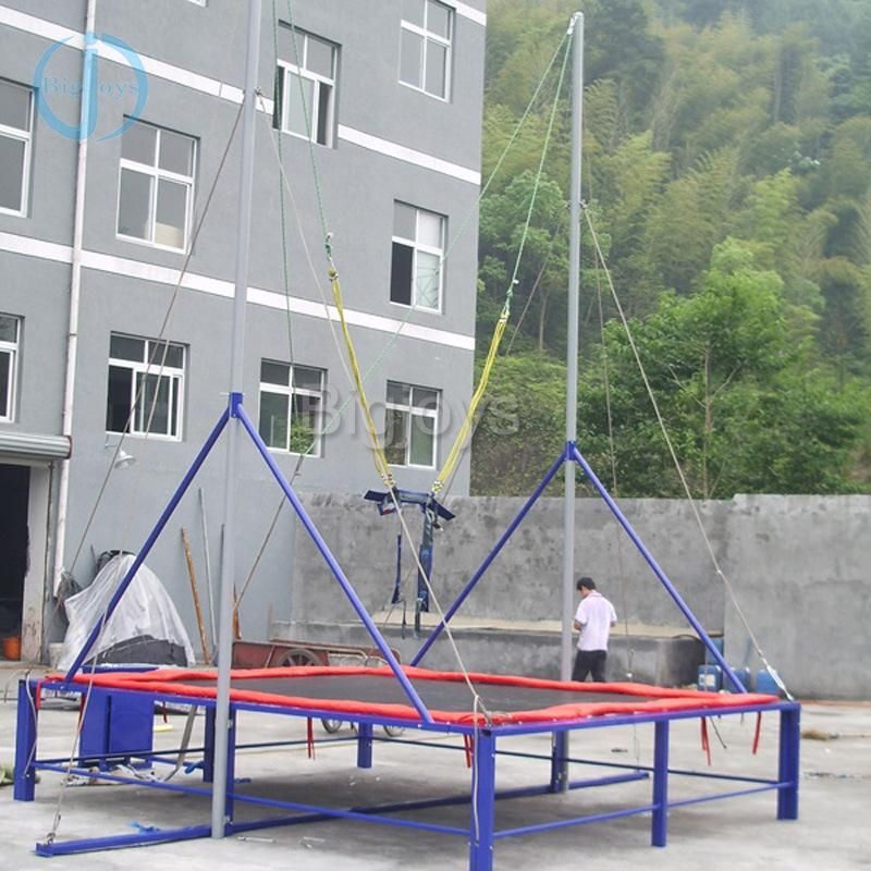 Kids Indoor Bungee Jumping Single Bungee Trampoline for Sale