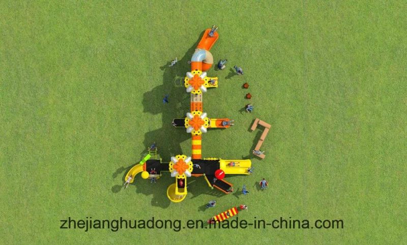 Muti-Functional Popular Plastic Outdoor Playground with Cartoon Characters