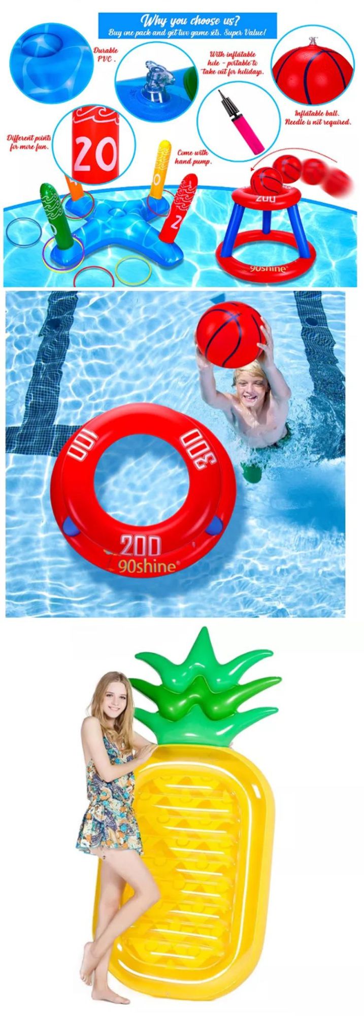 Swimming Pool Toy Game Set