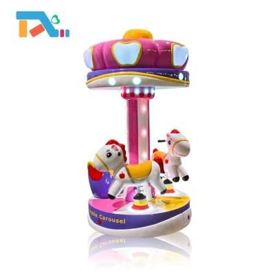 Children Outdoor Amusement Park Equipments Merry Go Round Kids 3 Seats Mini Carousel for Sale