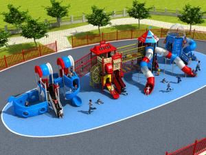 2017 New Mould Factory Kids Exercise Outdoor/Indoor Playground Slide Equipment Amusement Park Dream of Pleasure Island