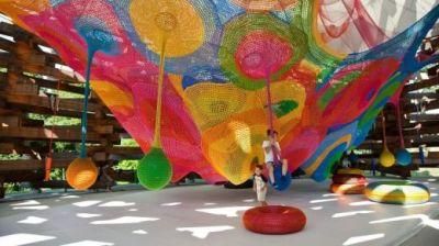 Customized Rainbow Climbing Rope Net Indoor Playground Climbing Net