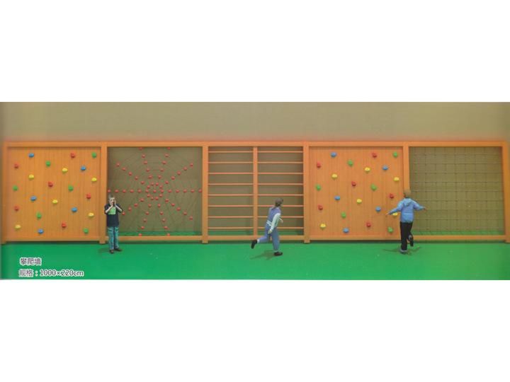 Kindergarten Outdoor Wooden Climbing Frame Outdoor Playground with Net