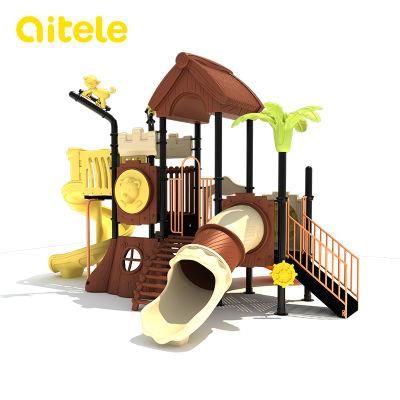 New Type Amusement Kids Three House Slide Outdoor Playground Equipment