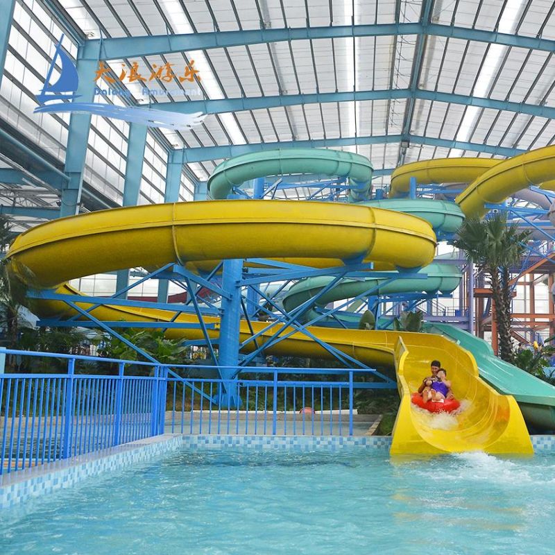 New Design Slide for Swimming Pool Water Park Equipment Slides Fiberglass Outdoor Playground with High Quality