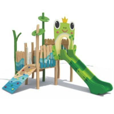 Kids Park Outdoor Playground Equipment Wooden Slide Climbing Set QS51