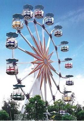 Big Large Ferris Wheel with Illumination Wonder Wheel Outdoor Playground Amusement Park Rides