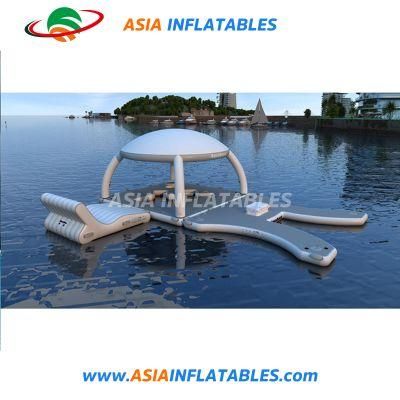 Water Floating Pontoon Floating Island Inflatable Aqua Banas with Tent