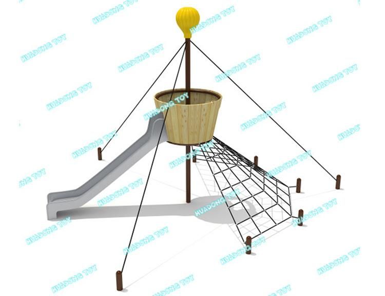 Safety Outdoor Playground Rope Climbing Net with Slide Play