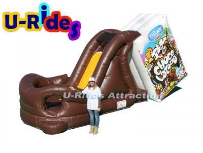 Commercial inflatables Milk chocolate inflatable slide inflatable water slide for kids and adults