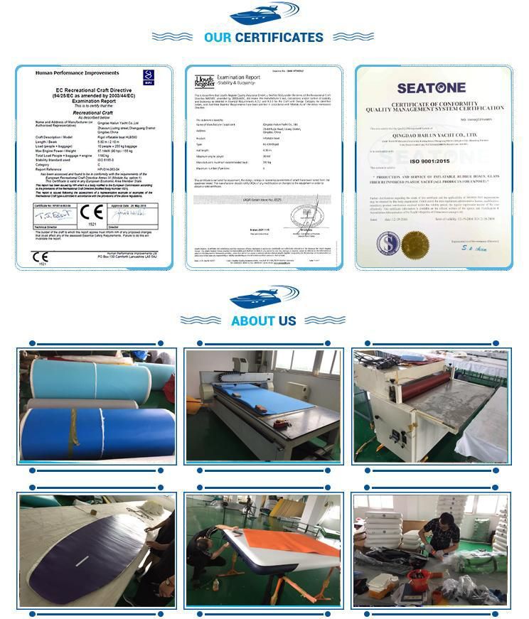 520cm Rigid Inflatable Boat / Inflatable Rib Boat with PVC/Hypalon Tube