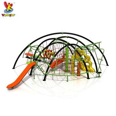 Outdoor Preschool Rope Net Playground with Slide