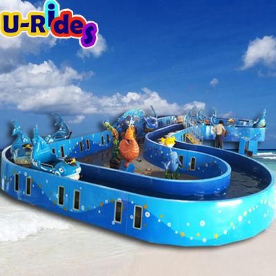 Marine Partrol Shark water Mini Flume Rides amusement machine For Indoor Amusement Park
