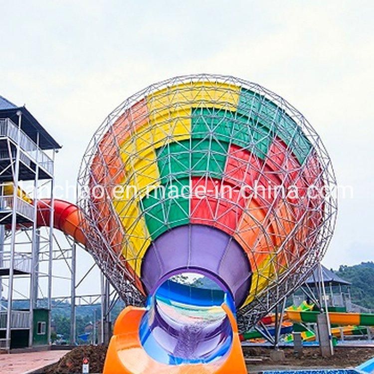 Big Yellow Fiberglass Water Slide for Water Park