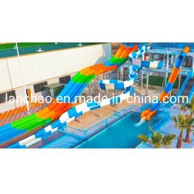 Swimming Pool Racing Water Slide Fiberglass Park Spiral Slide Tube