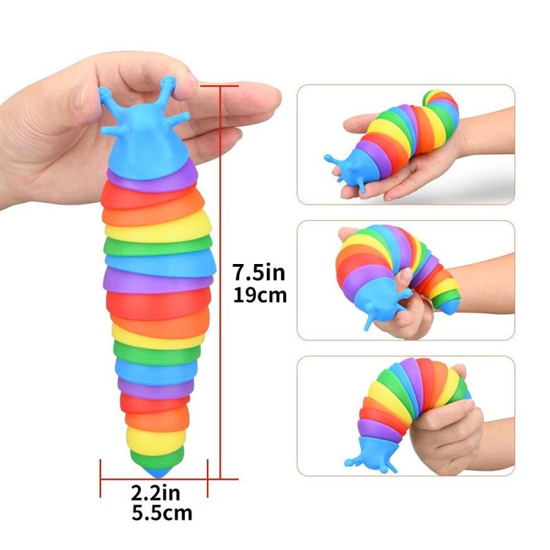 Top Sale Cute Carpenterworm Toys Baby Toys PP Cartoon Fidget Slug Decompression Toy Educational Toy