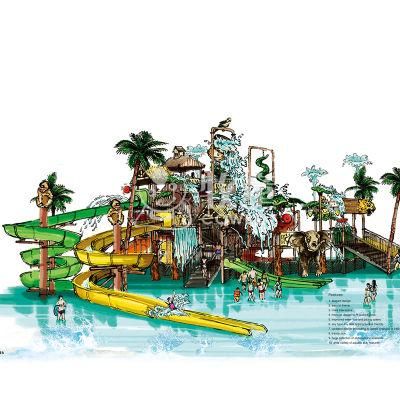 Outdoor Watar Park Wet Playground Recreation Amusement Park Facilities Kids Theme Park Design