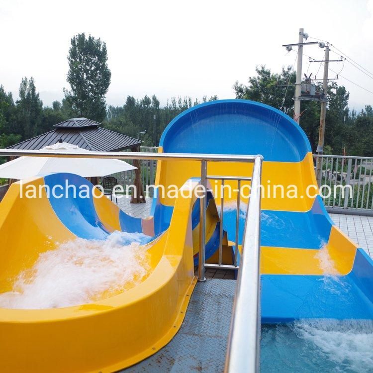 Family Fiberglass Water Park Equipment Mini Boomerang Water Slide