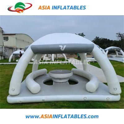 Inflatable Aqua Banas Inflatable Water Floating Island Leisure Platform with Tent