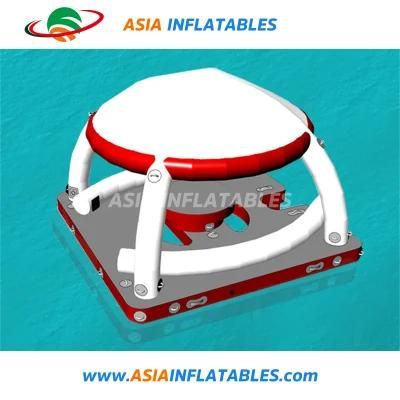 Water Jet Ski Dock Floats Platform with Tent, Floating Island with Tent Water Equipment