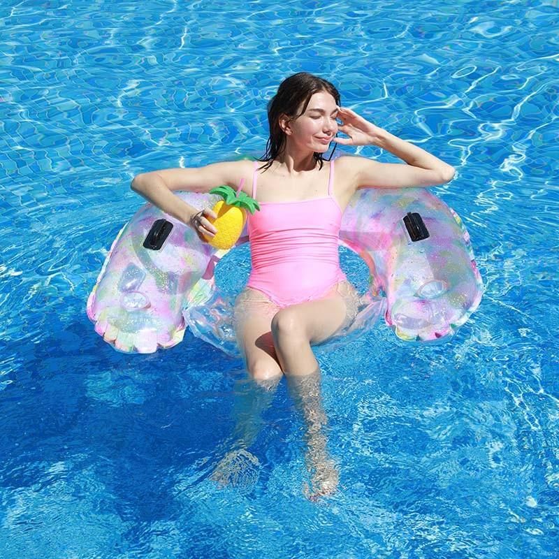 New Design Summer Water Play Toys Inflatable Colorful Water Chair Pool Float