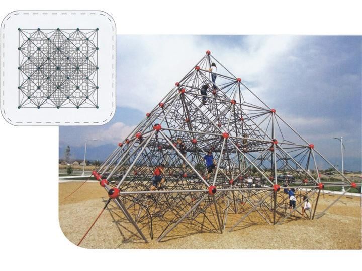 Large Size Outdoor Steel Climbing Structure for Children
