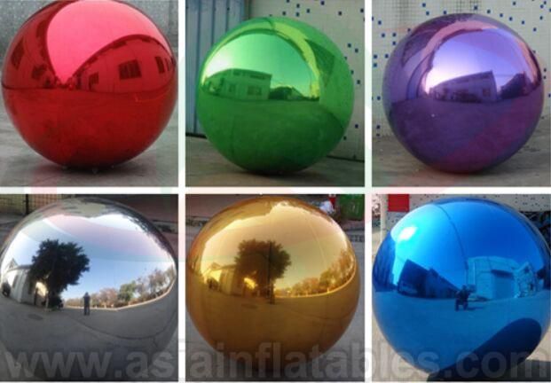 Party Decorate Hanging Ball Inflatable Mirror Balloon PVC Silver Ball