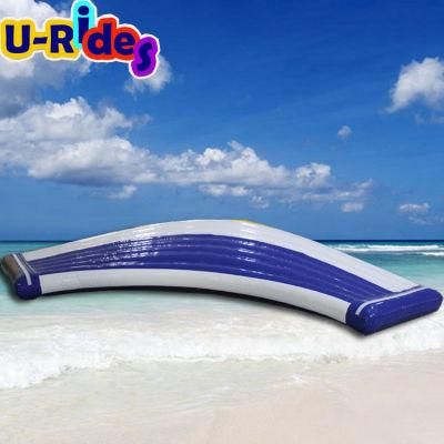inflatable floating water park curve runway water obstacle for Aquapark attachment